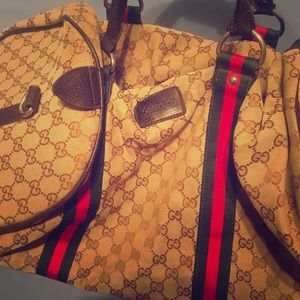 Authentic vintage Gucci duffel bag